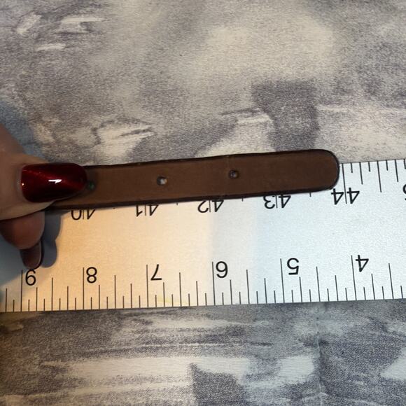 Showman Fancy Western Chinks Suede Leather Chaps Brown & Blue Women’s Med Gift - Picture 9 of 11